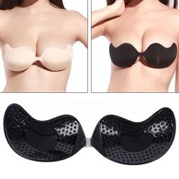 Sutiã push up invisível para mulheres, sutiã sem alças sem costas, fechamento frontal sem costura, roupa íntima de silicone, almofada de sutiã autoadesiva - Image 5