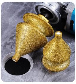 Fresa de Chanfrar Diamantada 4 em 1 para Acabamento de Bordas, para Esmerilhadeira Angular, Perfuração de Furos em Cerâmica e Mármore, Máquina de Chanfrar Diamantada - Image 1