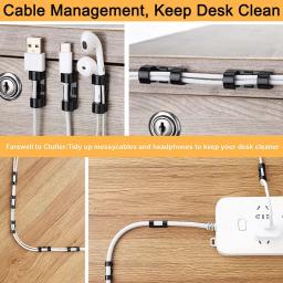 Organizador de Cabos Autoadesivo: Suporte Fixo para Gerenciamento de Fios em Casa, Escritório e Carro - Image 2