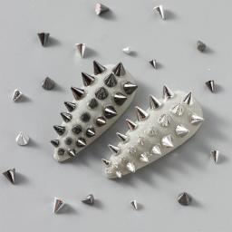 6 grades metálico rebite punk prego charme ouro/prata/preto cone pico studs jóias da arte do prego aolly mini rebite studs suprimentos de unhas - Image 4