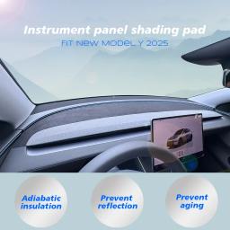 Capa Protetora Anti-UV Tesmayx para Painel do Tesla Model Y Juniper Model YL 2026 2025, Acessórios para Console Central, Tapete Protetor para Painel - Image 2