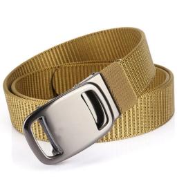 Cinto masculino de lona, fivela automática de metal, desdentado, treinamento militar ao ar livre, decoração jeans, moda simples, cintura espessada - Image 6