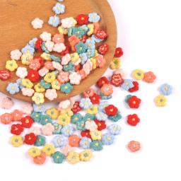 50 pçs/lote 10mm mini apliques de flores para diy chapéu roupas suprimentos de costura headwear decoração stick-on remendos cp3722 - Image 2