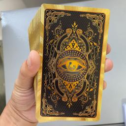 Cartas de profecia de baralho de tarô de folha dourada espanhola e inglesa para iniciantes com guia de 2 idiomas 12x7cm Toro Taro - Image 3