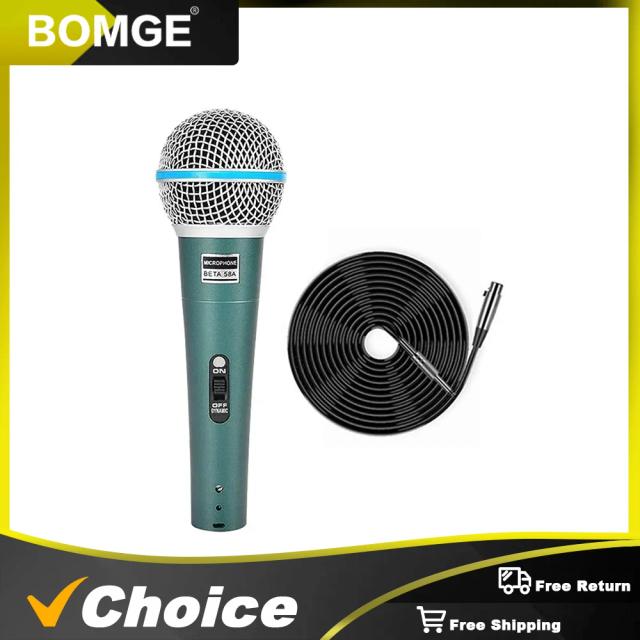 Shure BETA58 Microfone com Fio para Estúdio de Karaokê Supercardioide