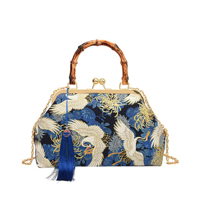 Bolsa de Embreagem de Luxo Feminina para Casamento e Festa com Pérolas e Flores 1 Unidade