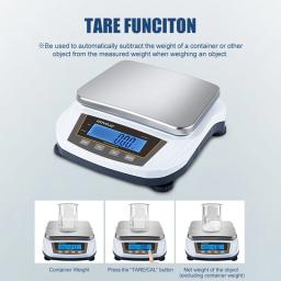 Balança digital de precisão, 5kg, 0.01g, laboratório, balança eletrônica, tela retroiluminada, joias, balança de cozinha, 100-240v - Image 3