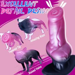 Dildo com nó grande em formato de pênis de cachorro, plug anal de silicone para uso anal, dildo monstro, plug anal, brinquedos sexuais para mulheres, pênis macio, produto para casais gays. - Image 4