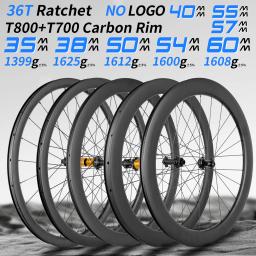 Rodas de Carbono 35mm 38mm 50mm 54mm 60mm para Estrada, com Logotipo Climbing Ride On, Roda 700C 12x100/12x142mm para Gravel e Competição, Freio a Disco Center Lock - Image 1