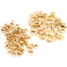 30 pçs/lote 12*7mm 10*5mm aço inoxidável banhado a ouro lagosta fecho ganchos para colar & pulseira corrente diy moda jóias descobertas - Image 6