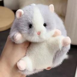 Chaveiro de Pelúcia de Hamster Fofo, Design para Alívio do Estresse, Pingente Macio para Bolsa, Brinquedo de Pelúcia de Animal Durável, Presente - Image 1