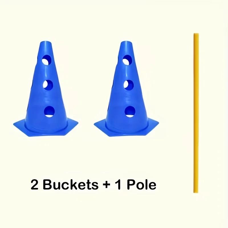 Conjunto de Cones de Treinamento de Agilidade com Altura Ajustável, Equipamento de Treinamento de Velocidade para Futebol ao Ar Livre - Image 1