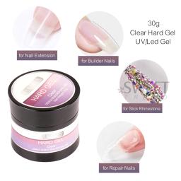 30g reforçar cola de unhas gel uv ferramentas de construção de dedo embeber fora do modelo gel duro grosso sem limpar casaco superior manicure construção prolongar - Image 2