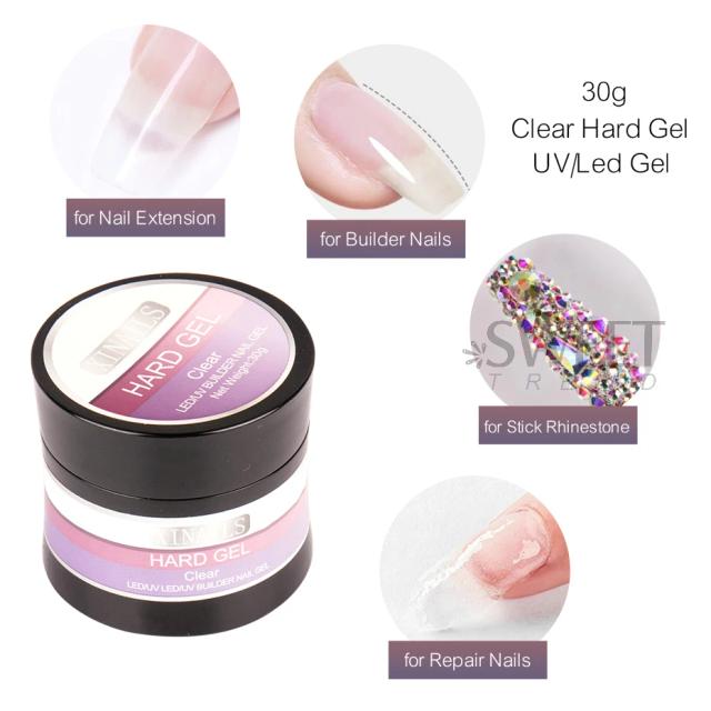 Cola de Unhas Gel UV 30g Construtor de Unhas Transparente