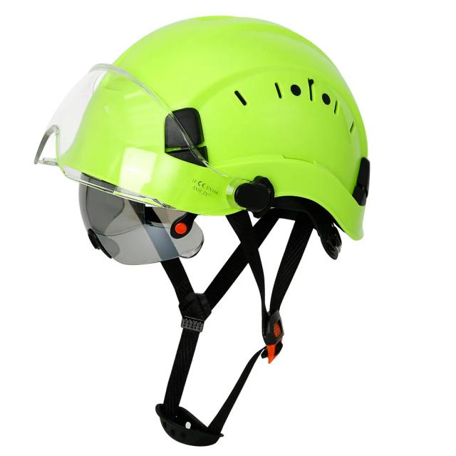 Capacete de Segurança em Fibra de Carbono com Viseira Dupla - Proteção Industrial Avançada