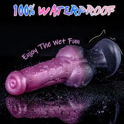 Dildo com nó grande em formato de pênis de cachorro, plug anal de silicone para uso anal, dildo monstro, plug anal, brinquedos sexuais para mulheres, pênis macio, produto para casais gays. - Image 6