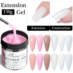 150g transparente extensão do prego gel geléia luz branca rosa acrílico arte do prego uv led gel semi permanente verniz ferramenta de extensão - Image 2
