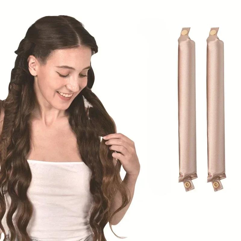 Modelador de cabelo sem calor, haste de ondulação, faixa de cabelo sem calor, cachos preguiçosos de cetim, modeladores macios, hastes flexíveis para dormir, ferramentas de estilo - Image 1