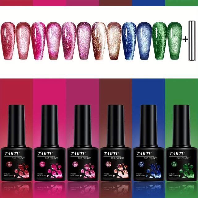 TARTU Esmalte em Gel Olho de Gato 6 Cores 8ml
