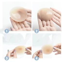 1 par reutilizável pétalas de mama capa de mamilo invisível pétala adesivo sem alças sem costas vara no sutiã silicone remendo de mama - Image 5