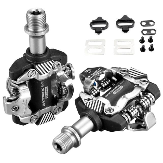 RACEWORK Pedais de Bicicleta X-M8100 Ultraleves MTB Automáticos DU 348g