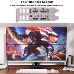 Placa gráfica multimonitores SRhonyra GeForce GTX1660S 1050 1050Ti 750 750Ti, emenda de tela de placa de vídeo 2-4/6GB 4HDMI GDDR5 4K - Image 3