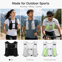 Colete de Corrida Leve para Homens e Mulheres, Colete de Hidratação Respirável, Mochila Ajustável para Corrida ao Ar Livre com Bolso Frontal - Image 4