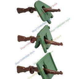 Blocos de Construção Militares MOC, Figuras de Soldados, Acessórios de Equipamento, Armas de Fogo, Armas a Laser, Rifles de Precisão, Brinquedos de Mini Blocos Aleatórios - Image 2