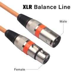 Cabo xlr balanceado de alta qualidade para amplificador misturador, microfone, placa de som, canhão, adaptador de tomada de 3 pinos, conector de extensão de 5/10 metros de comprimento - Image 2