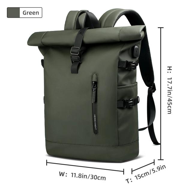 HK Fashion Mochila de Viagem Expansível Masculina Grande Capacidade à Prova d'Água 15.6" Laptop