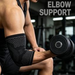 1/2 Peças de Suporte de Compressão Respirável para Cotovelo, Alívio para Cotovelo de Tenista e Cotovelo de Golfista, Suporte de Braço para Basquete, Ciclismo, Tênis - Image 6