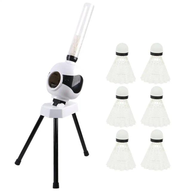 Máquina automática de treinamento de peteca de badminton robô servindo máquina de tiro de badminton