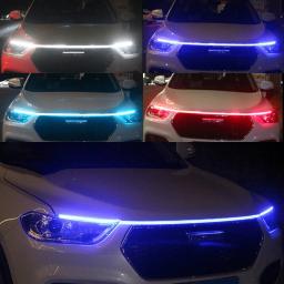 150cm led luz de circulação diurna digitalização partida capô do carro luzes decorativas drl guia do capô do motor automático lâmpada ambiente decorativa 12v - Image 1