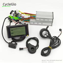 24v 36v 48v 250w 350w 500w e-bike controlador de acionamento de motor sem escova sw900 kit de exibição lcd para scooter de bicicleta elétrica - Image 1