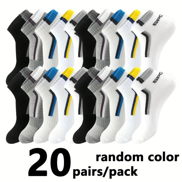 Meias Masculinas Malha Respirável Curto 30 Pares