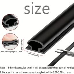 Isolamento acústico auto-adesivo Backing Door Seal Strip, Tempo Stripping, Janela Seal Strip, D-Shape, 1pc - Image 4
