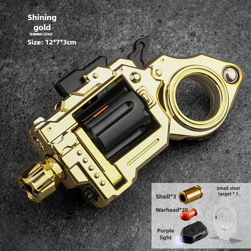 Revólver de Brinquedo em Liga Metálica, Fidget Spinner, Anel EDC, Gadget de Tiro, Brinquedos Antiestresse para Meninos, Presente - Image 1