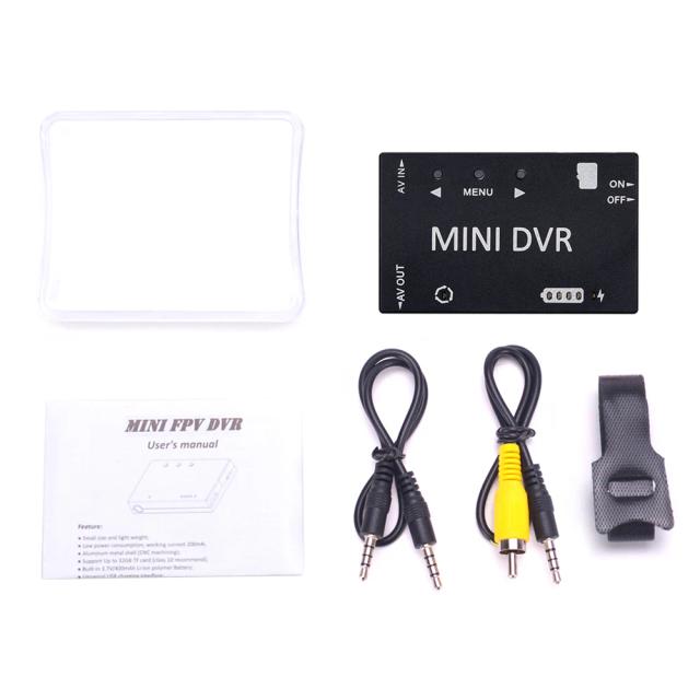 Mini FPV DVR Gravador de Áudio e Vídeo para Quadricóptero RC
