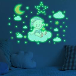 Adesivos de parede luminosos de desenho animado que brilham no escuro, fluorescente, arco-íris, decalque de parede para quartos de crianças, quarto, teto, berçário, decoração de casa - Image 4