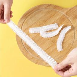 Capa descartável para alimentos, envoltório saran, capa intestinal de qualidade alimentar, saco plástico para manter fresco, acessórios de armazenamento de cozinha - Image 5