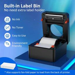 Impressora térmica de etiquetas bluetooth, impressora de etiquetas de envio 4x6 para pacotes de envio, suporte windows/mac/ios/android - Image 2