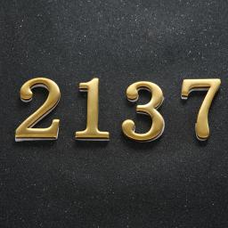 Número de casa de latão, números de porta 3D autoadesivos, adesivo para casa de hotel, números de caixa de correio de endereço # 0-9 Decoração para casa - Image 3