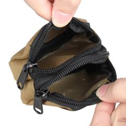 Bolsa de moedas de bolso com zíper duplo de nylon, bolsa tática molle leve ao ar livre, porta-cartões pequeno, chaves, cinto de armazenamento, bolsa de cintura - Image 5
