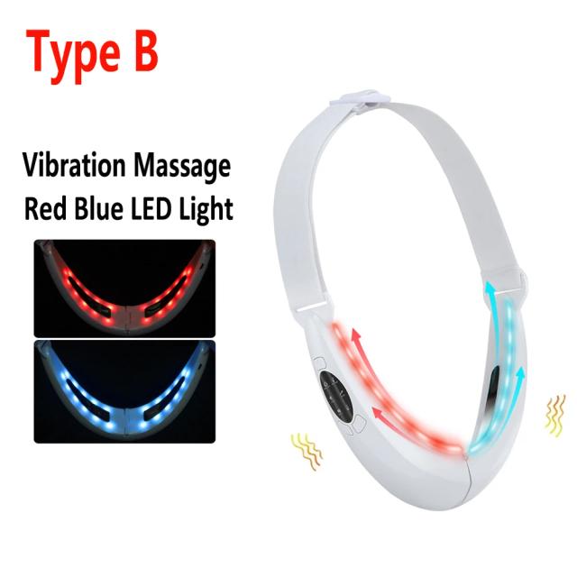 Dispositivo Elétrico de Beleza para Lifting Facial em V, 6 Modos, 8 Níveis, Massageador Facial Firmador, Ferramenta para Remoção de Papada e Cuidados com a Pele