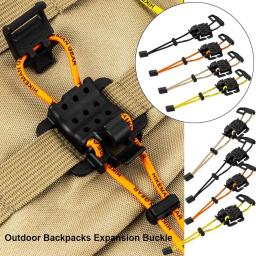 Encadernação grossa mochilas ao ar livre fivela de expansão liberação rápida ajustável estendido fixo pendurado fivela elásticos corda clipe - Image 1