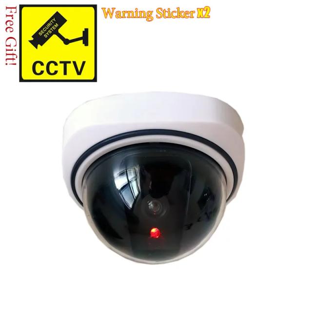 Câmera de Segurança Falsa CCTV com LED Vermelho Piscante - Vigilância Discreta para Casa e Escritório