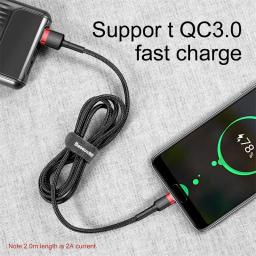 Cabo USB Tipo C Baseus para Huawei Honor Xiaomi Samsung Super Charge Cabo de Dados Carregador USB C Carregamento Rápido - Image 5
