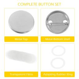 200 conjuntos de peças de fabricante de botões de crachá de metal 25mm 32mm 37mm 44mm peças de botão de crachá em branco diy para artesanato de arte fazendo emblemas - Image 5