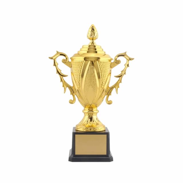 Troféu de Metal Dourado Personalizável para Campeões