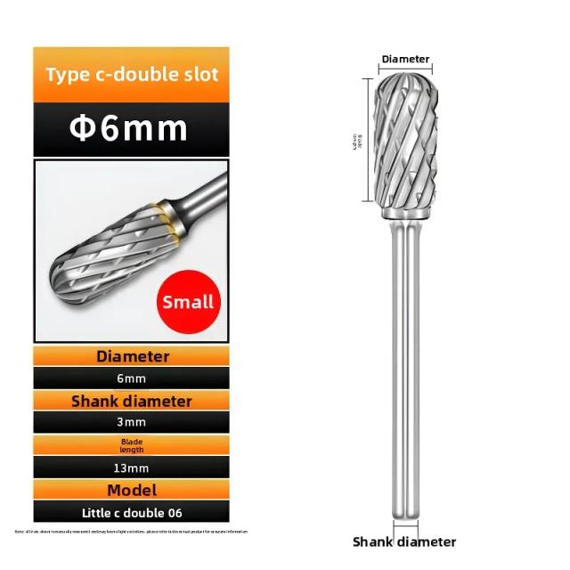 Fresa Rotativa de Carboneto de Tungstênio com Ponta Esférica 6mm
